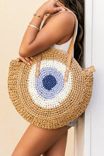 Load image into Gallery viewer, Straw Circle Tote
