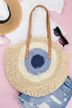 Load image into Gallery viewer, Straw Circle Tote
