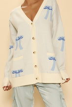 Load image into Gallery viewer, All over bow knit cardigan
