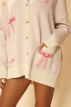 Load image into Gallery viewer, All over bow knit cardigan
