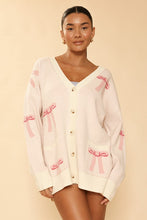 Load image into Gallery viewer, All over bow knit cardigan
