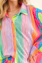 Load image into Gallery viewer, Press Pleated Rainbow Shirt with Matching Shorts
