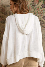 Load image into Gallery viewer, Round Neck Balloon Sleeve Hooded Knit Top
