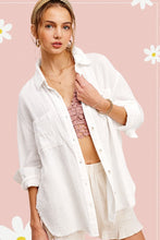 Load image into Gallery viewer, Soft Washed Crinkled Gauze Button Down Shirt
