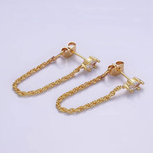 Load image into Gallery viewer, 16k Gold Filled Chain Link Stud Earrings
