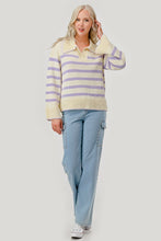 Load image into Gallery viewer, Stripe Pattern Knit Sweater
