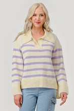 Load image into Gallery viewer, Stripe Pattern Knit Sweater
