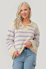 Load image into Gallery viewer, Stripe Pattern Knit Sweater
