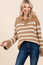 Load image into Gallery viewer, Stripe Pattern Knit Sweater
