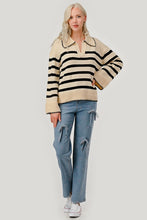 Load image into Gallery viewer, Stripe Pattern Knit Sweater
