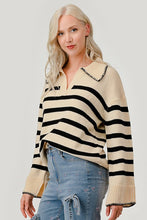 Load image into Gallery viewer, Stripe Pattern Knit Sweater
