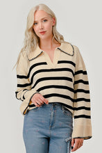 Load image into Gallery viewer, Stripe Pattern Knit Sweater
