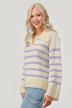 Load image into Gallery viewer, Stripe Pattern Knit Sweater
