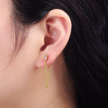 Load image into Gallery viewer, 16k Gold Filled Chain Link Stud Earrings
