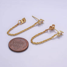 Load image into Gallery viewer, 16k Gold Filled Chain Link Stud Earrings

