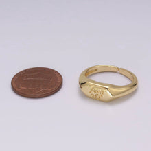 Load image into Gallery viewer, Dainty Gold F Off  Adjustable Signet Ring
