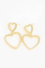 Load image into Gallery viewer, Cara Heart Drop Earrings
