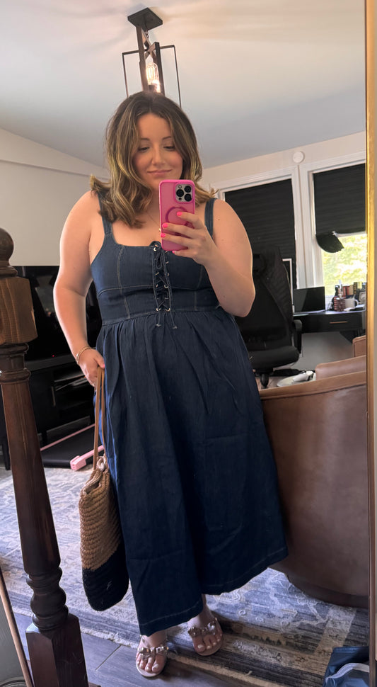 Jane Denim Midi Dress