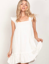 Load image into Gallery viewer, Ruffled Linen Mini Dress
