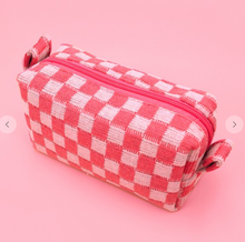 Load image into Gallery viewer, Checker Makeup Pouch
