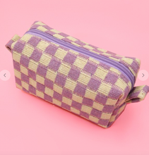 Load image into Gallery viewer, Checker Makeup Pouch
