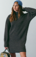 Mock neck sweater dress