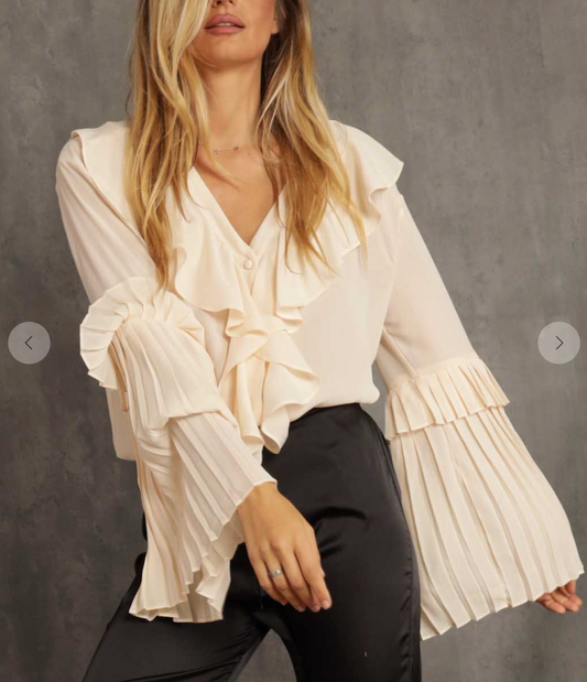 Erica Pleated Blouse