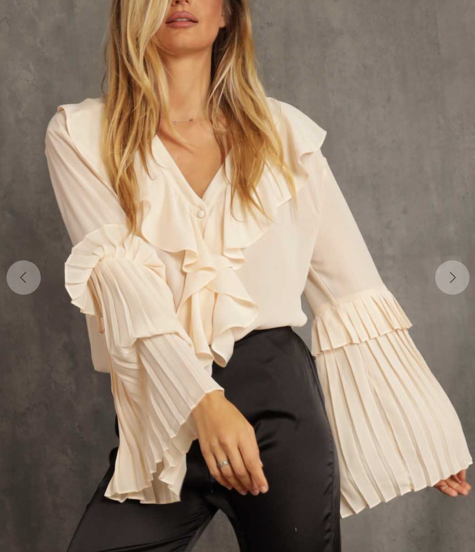 Erica Pleated Blouse