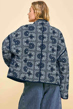 Load image into Gallery viewer, Vintage Print Open Front Jacket with Pockets [BLACK]
