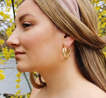 Load image into Gallery viewer, These earrings are extremely versatile, can be worn everyday or dressed up! VERY lightweight and so easy to wear!
